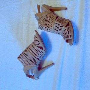 Express sandal heels.